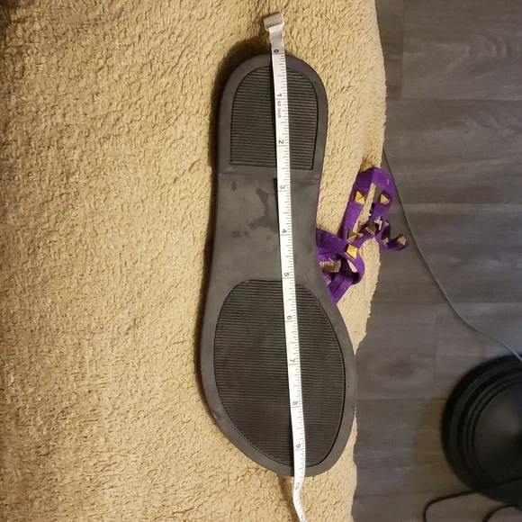 Purple Strappy Sandals - Picture 2 of 4